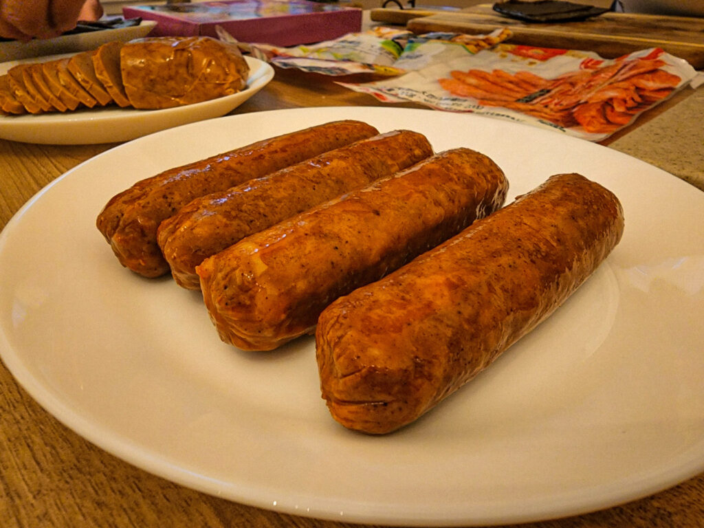 Vegetarian Spicy Sausage With Szechuan Spicy Sauce
