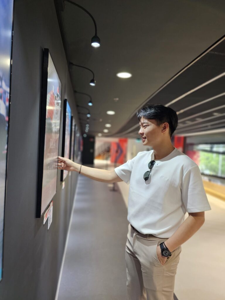 Ken exploring the Macau Grand Prix Museum interactive exhbits